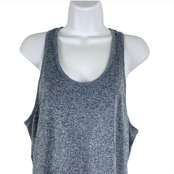 Zyia‎ Active Tank Top Heather Blue Racerback Nylon Blend Athletic Women's Large - Picture 3 of 5